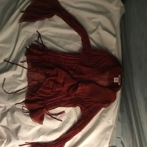 Andrea Rosati Wine colored top 100% polyester. Size s